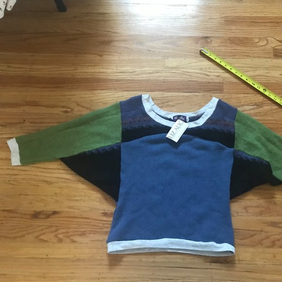 Liz Alig batwing patchwork/color block sweater - Picture 1 of 5